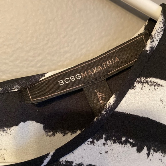 BCBGMaxAzria High Low Black and White Dress - Picture 2 of 11